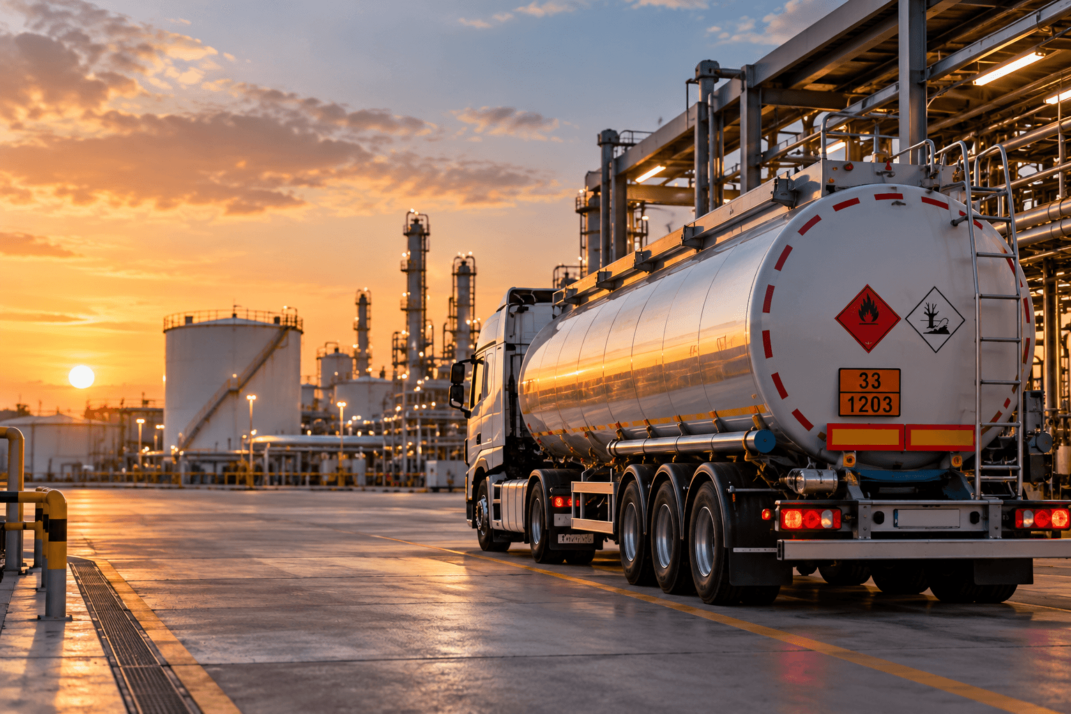 Tehlikeli madde taşımacılığında kullanılan tanker ve endüstriyel tesis